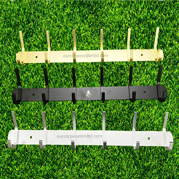 Wall Mounted Coat hooks small 6 strip