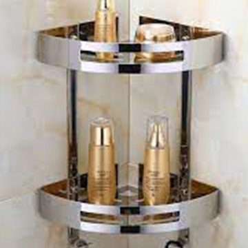 ss bathroom corner shelf