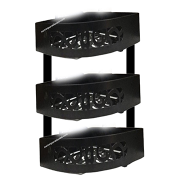 Stainless Steel Design corner shelf 3 part bathroom fitting Black